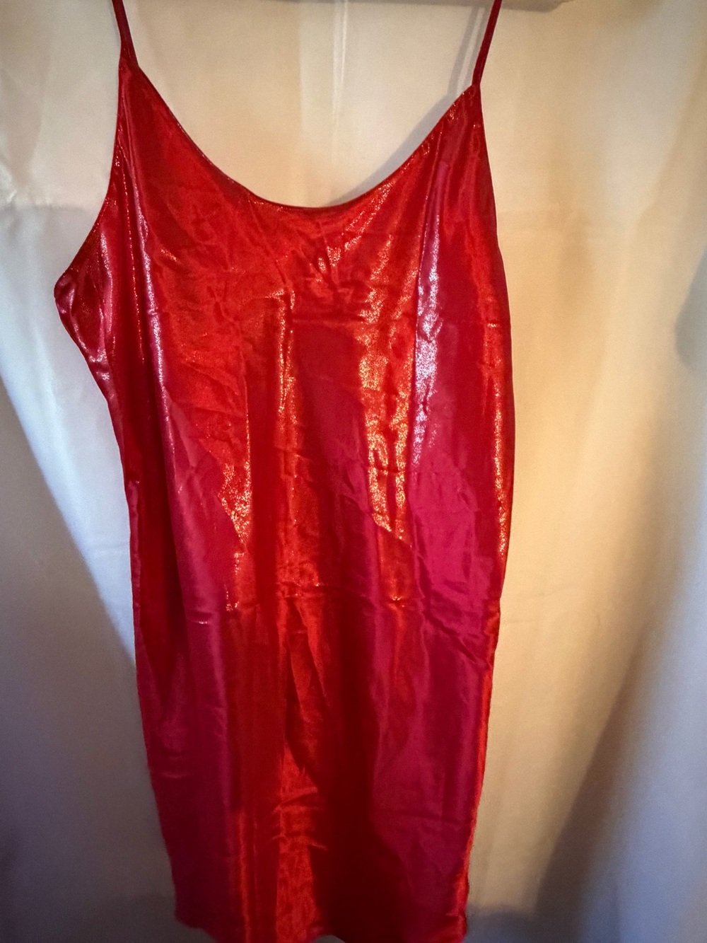 Vintage Gilligan & O’Malley Red Satin Slip Dress - Women Intimates & Sleepwear